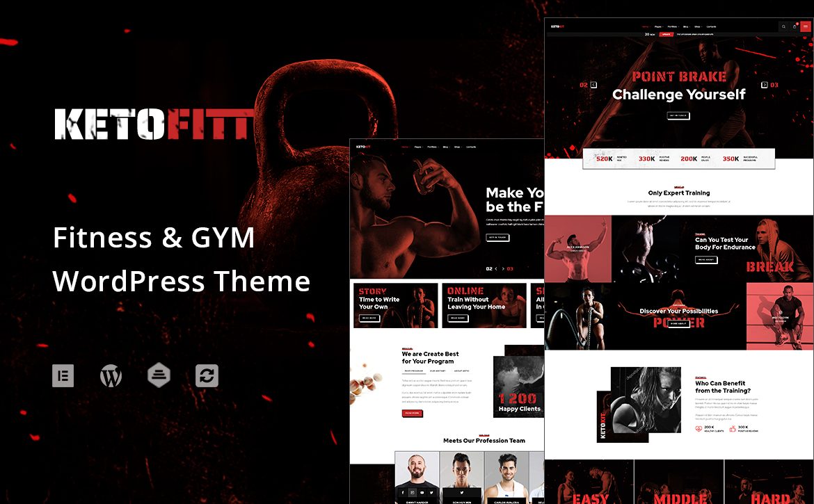 Ketofitt Fitness & Gym WordPress Theme