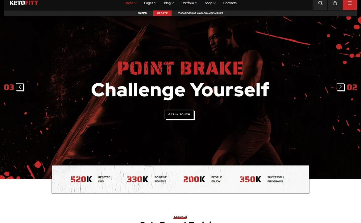 Ketofitt – Challenge yourself training WordPress Theme