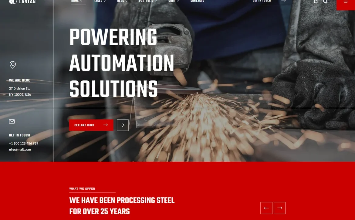 Lantan – Industrial automation solutions WordPress Theme