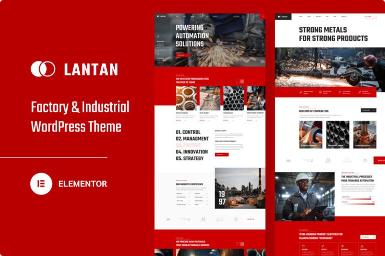 Lantan – Factory & Industrial WordPress Theme