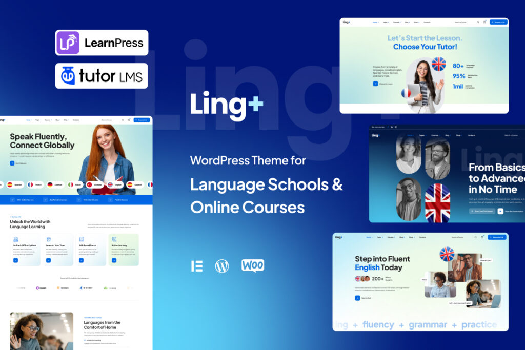 LingPlus – Language School & Online Courses WordPress Theme