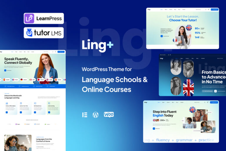 LingPlus – Language School & Online Courses WordPress Theme
