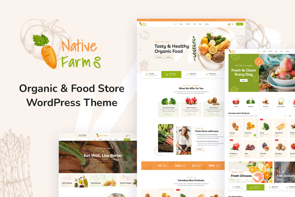 NativeFarm – Organic & Healthy Food WordPress Theme