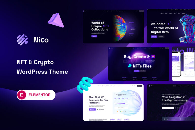 Nico – Creative & NFT-affiliate WordPress Theme