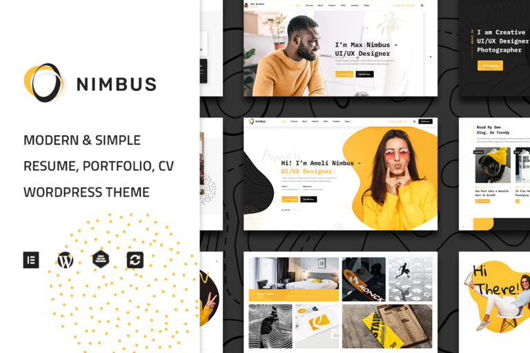 Nimbus – CV & Portfolio WordPress Theme