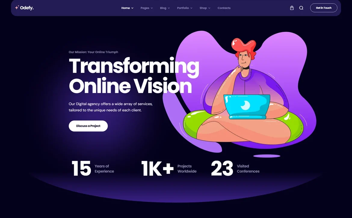 Odefy – Digital vision agency WordPress Theme