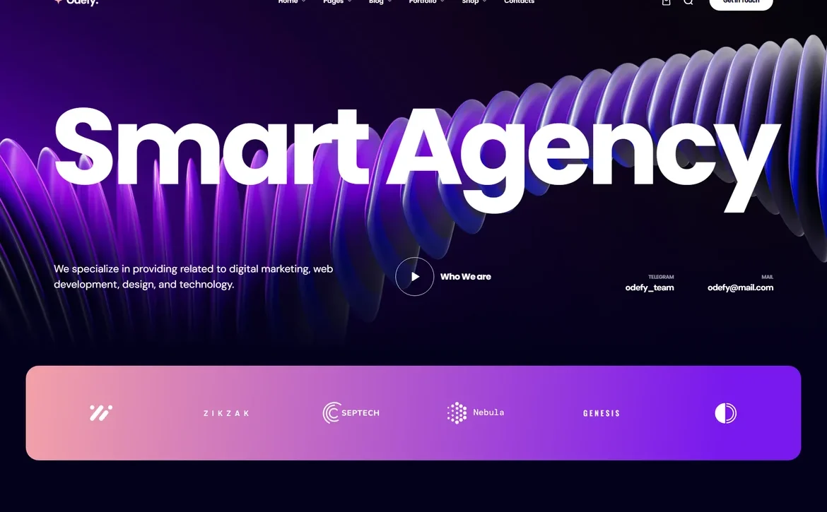Odefy – Smart agency WordPress Theme
