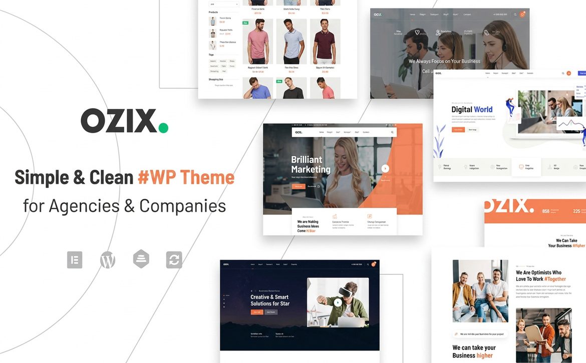Ozix Agencies and Companies WordPress Theme