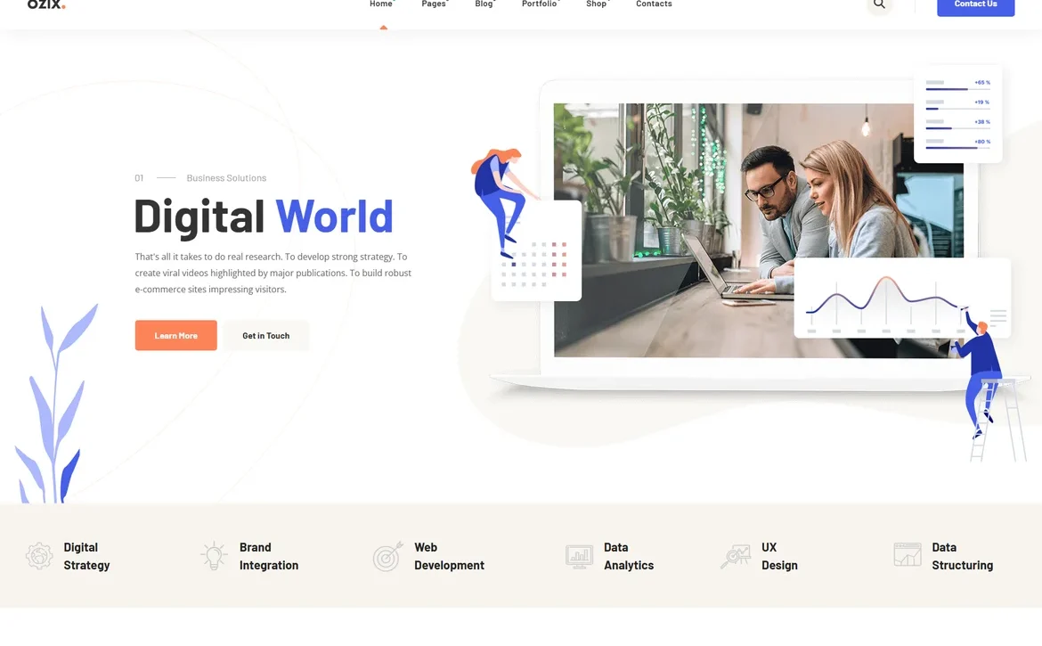 Ozix – Digital world business WordPress Theme