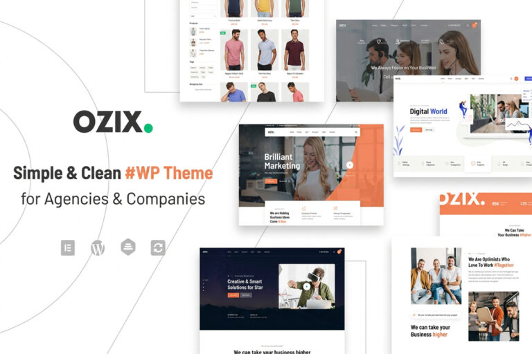 Ozix – Agencies and Companies WordPress Theme