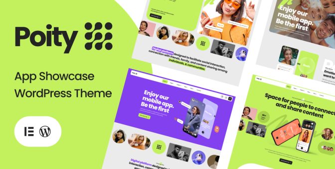 Poity Technology App Showcase WordPress Theme