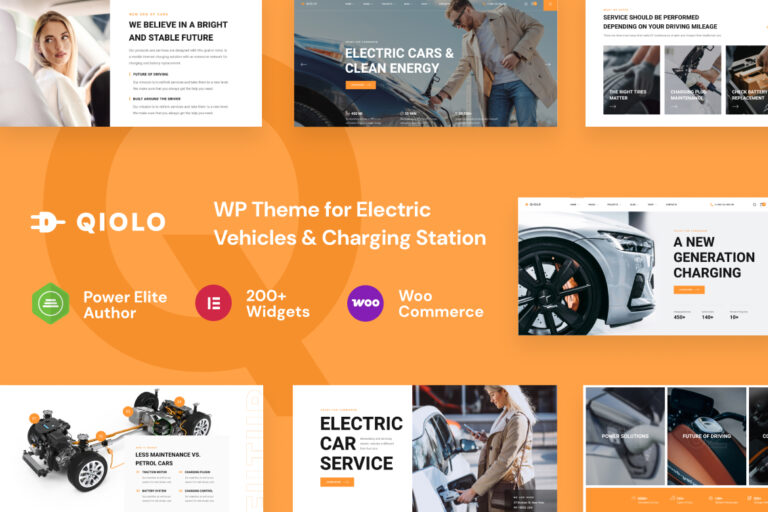 Qiolo – Vehicle & EV Charging WordPress Theme