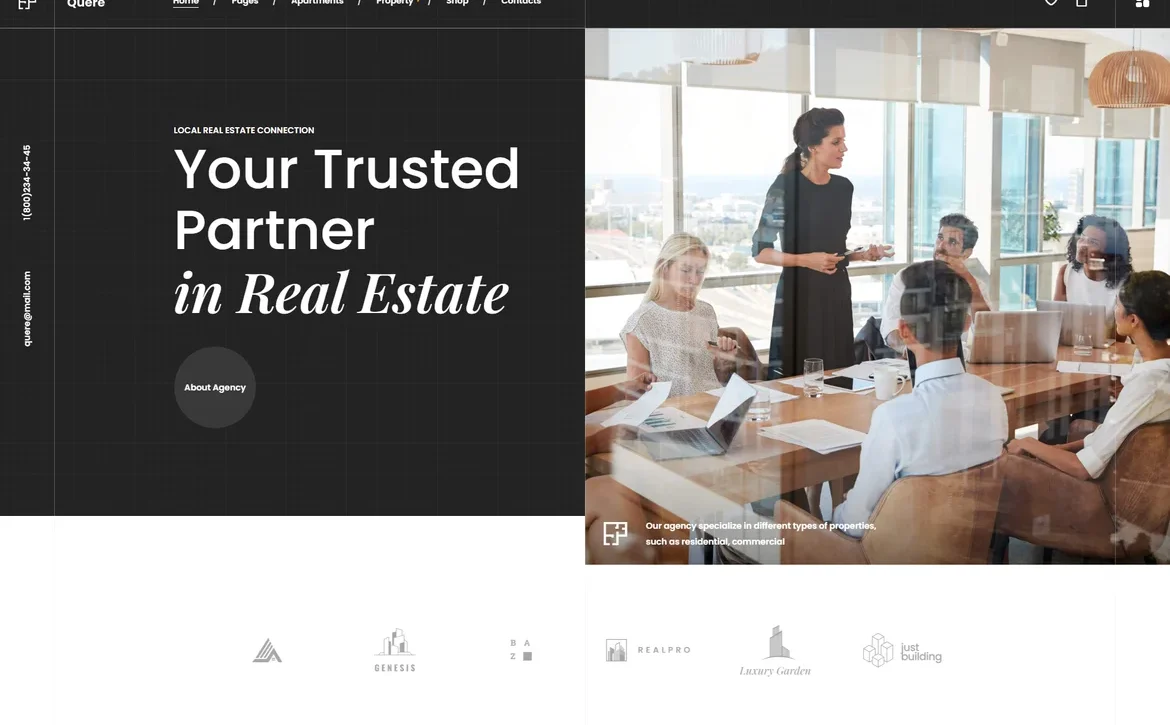 Quere – Real estate agency partner WordPress Theme