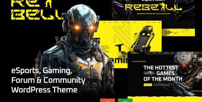 Rebell eSports and Gaming WordPress theme