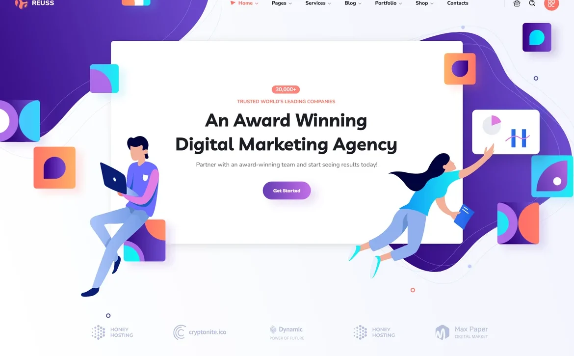 Reuss – Digital marketing agency WordPress Theme