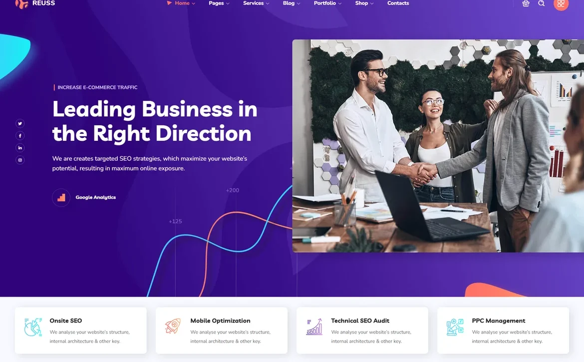 Reuss – Business growth direction WordPress Theme
