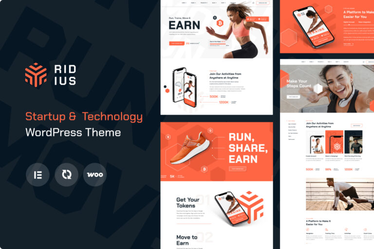 Ridius – Startup & Technology WordPress Theme