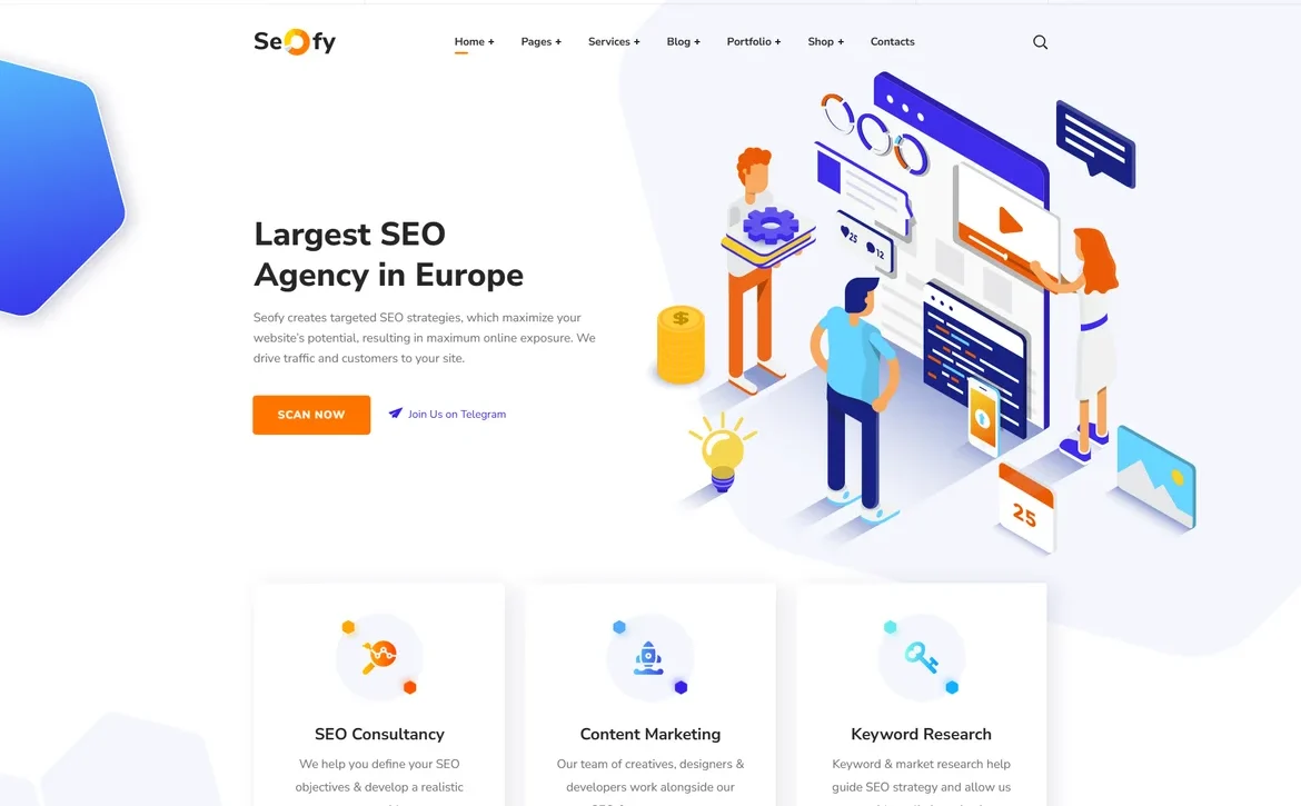Seofy – SEO agency WordPress Theme