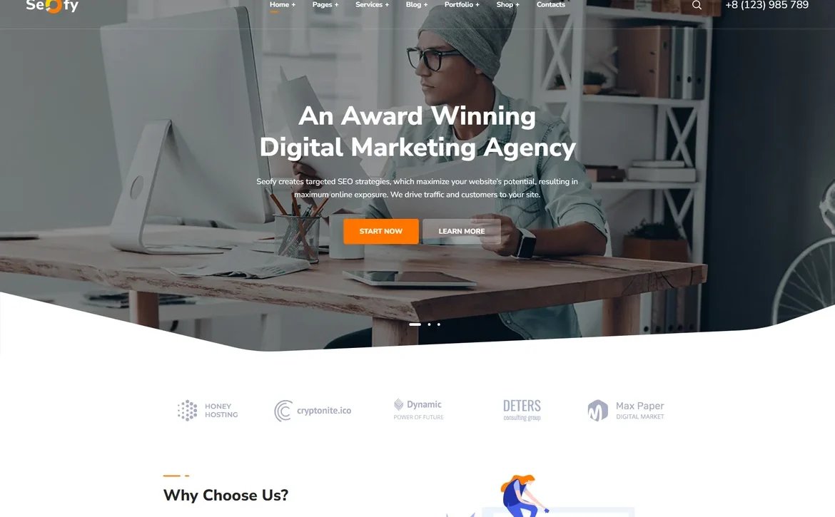 Seofy – Digital marketing agency WordPress Theme