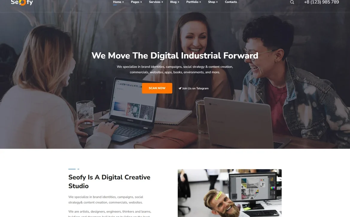 Seofy – Digital creative studio WordPress Theme