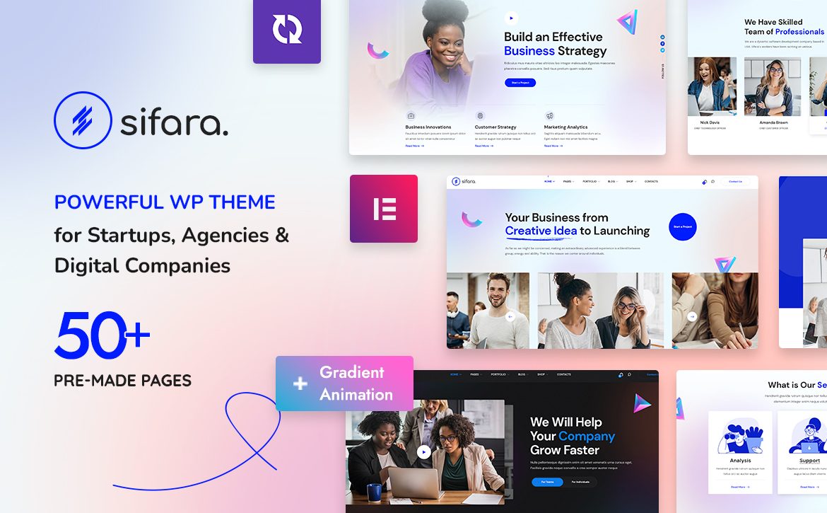 Sifara Startups & Agencies WordPress Theme