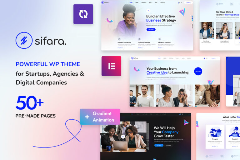 Sifara – Startups & Agencies WordPress Theme