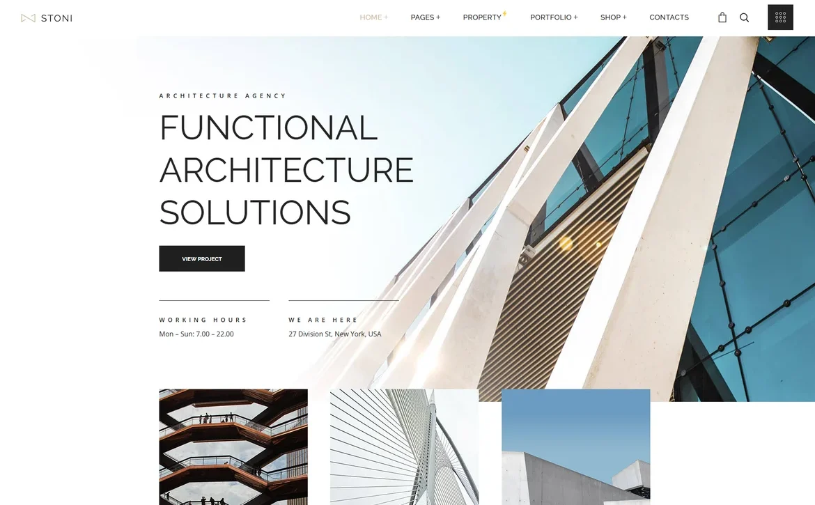 Stoni – Functional architecture solutions WordPress Theme