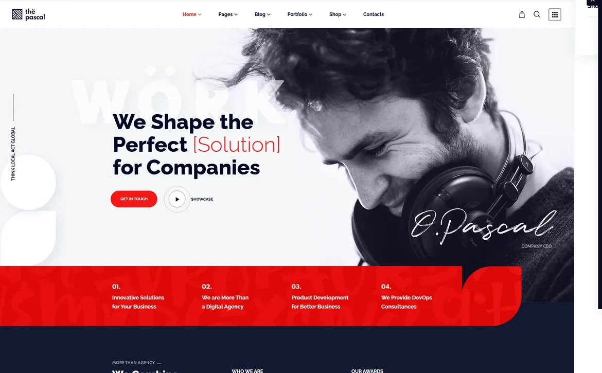 ThePascal – Business solutions agency WordPress Theme