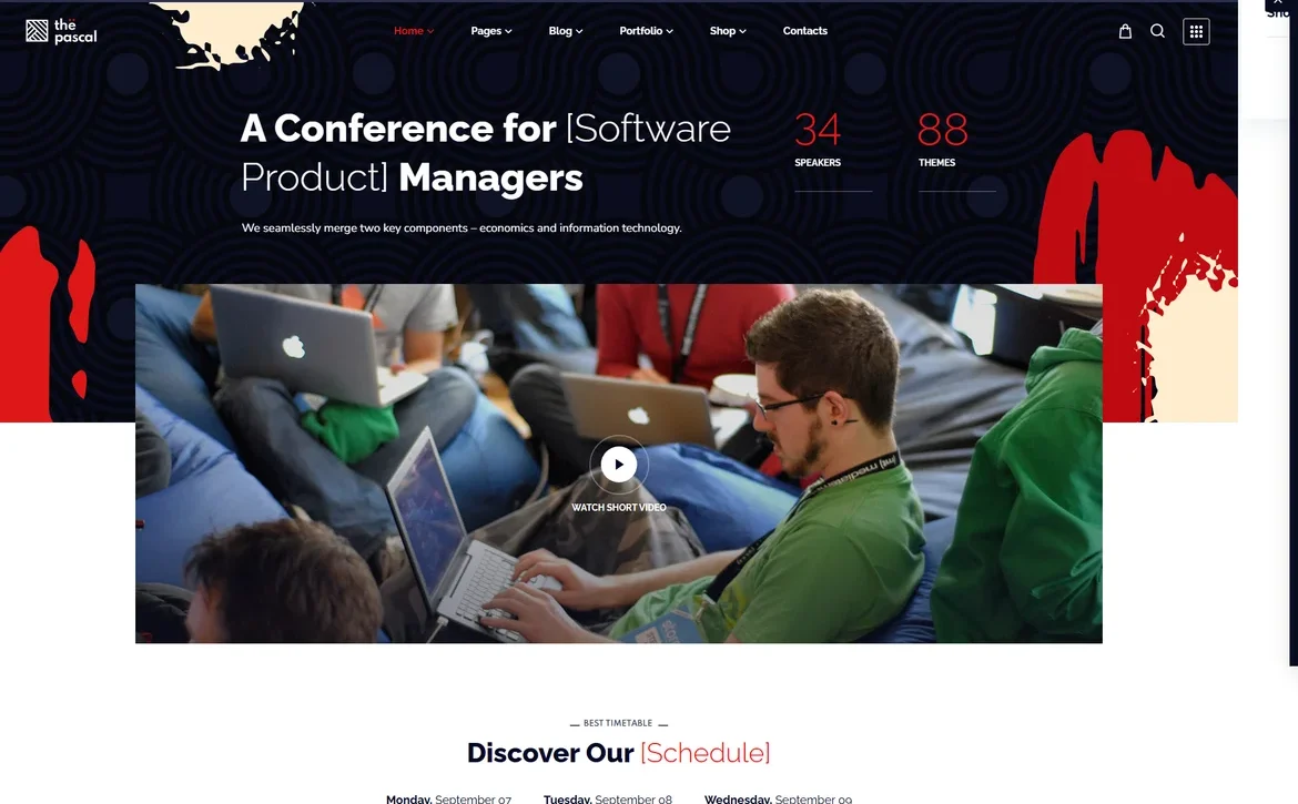 ThePascal – Software conference WordPress Theme