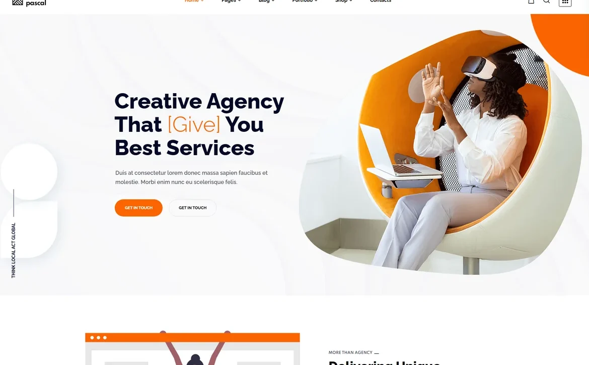 ThePascal – Creative agency services WordPress Theme