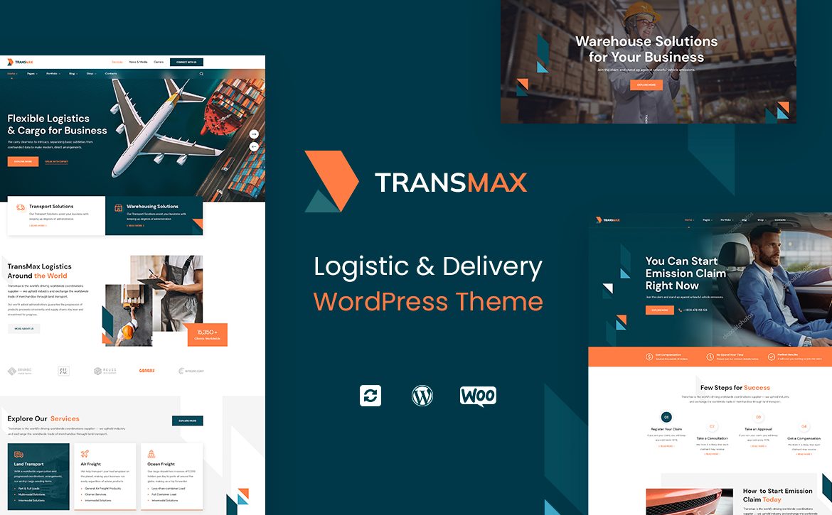 TransMax – Logistics & Delivery Company WordPress Theme
