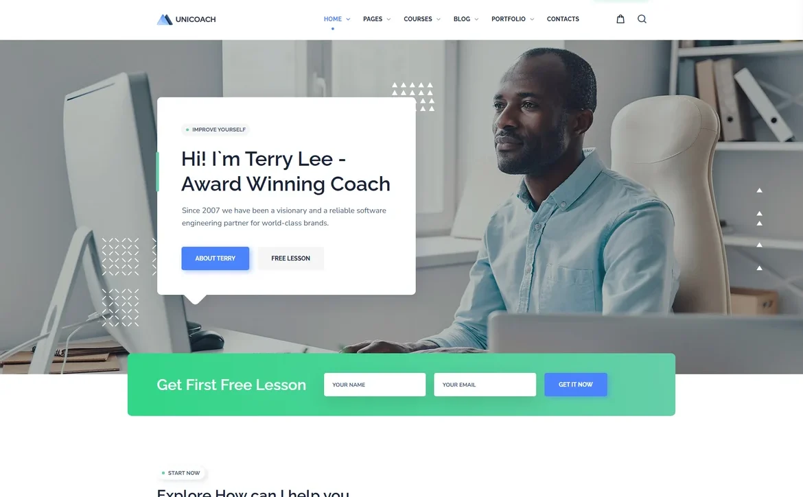 UniCoach – Personal coach profile WordPress Theme