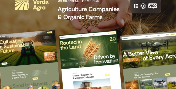 VerdaAgro – Agriculture Companies & Organic Farms WordPress Theme