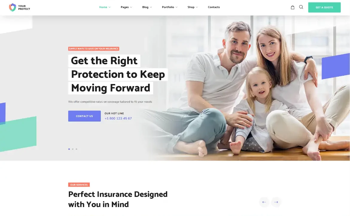 YourProtect – Family insurance protection WordPress Theme