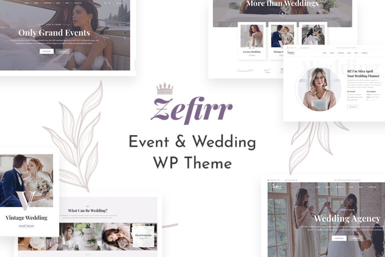 Zefirr – Event & Wedding Agency WP Theme