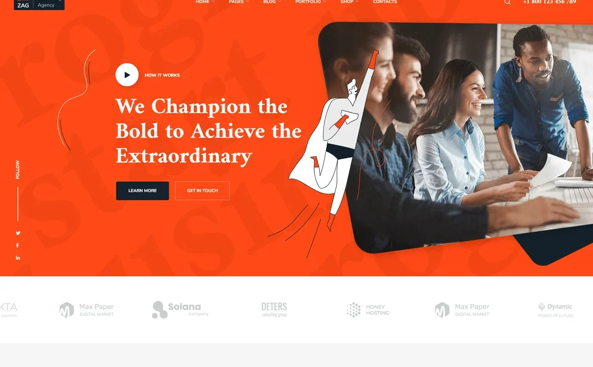 ZikZag – Bold business achievement WordPress Theme