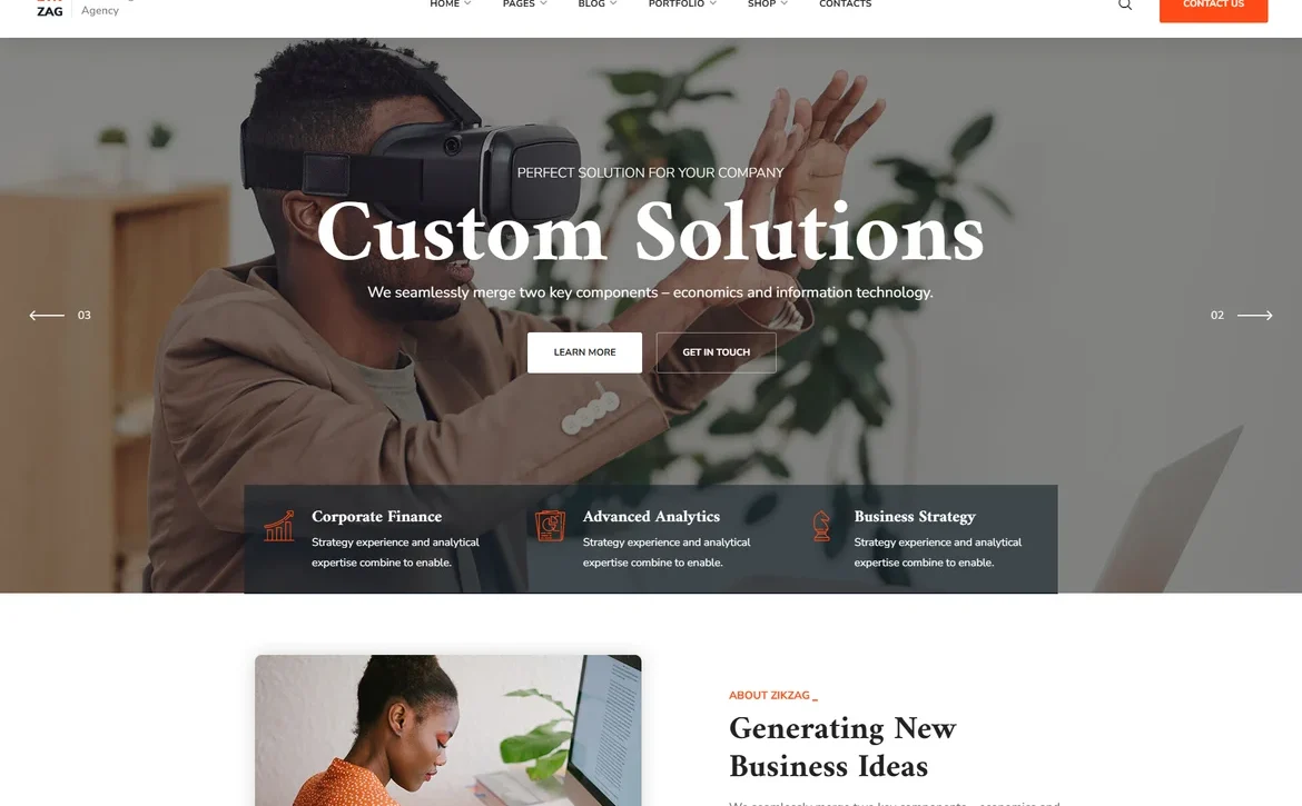 ZikZag – Custom business solutions WordPress Theme