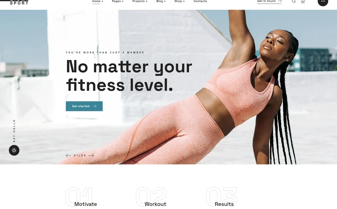 Zium – Fitness level training WordPress Theme