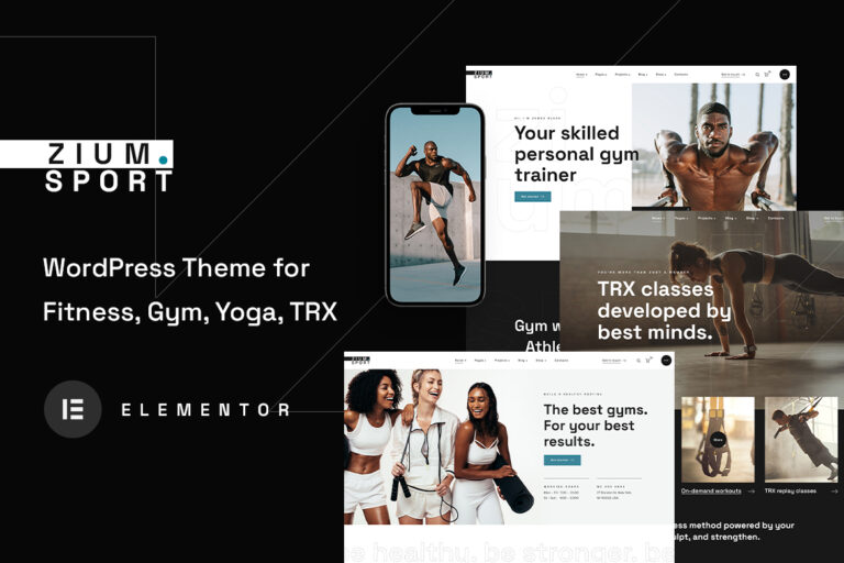 Zium – Sports and Fitness WordPress Theme