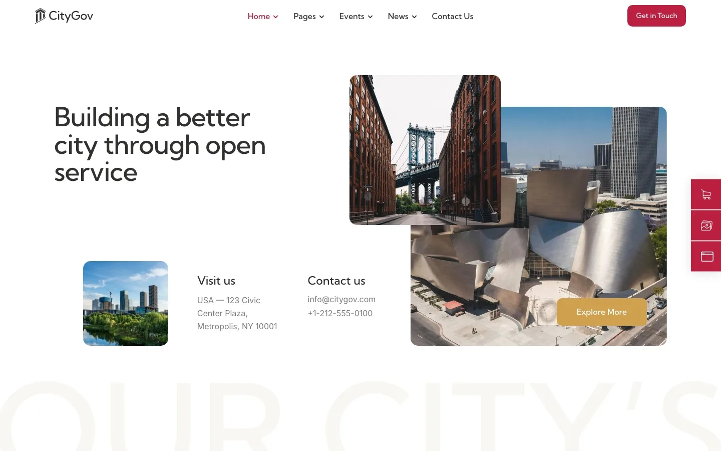 CityGov city council municipal government portal WordPress theme by AncoraThemes