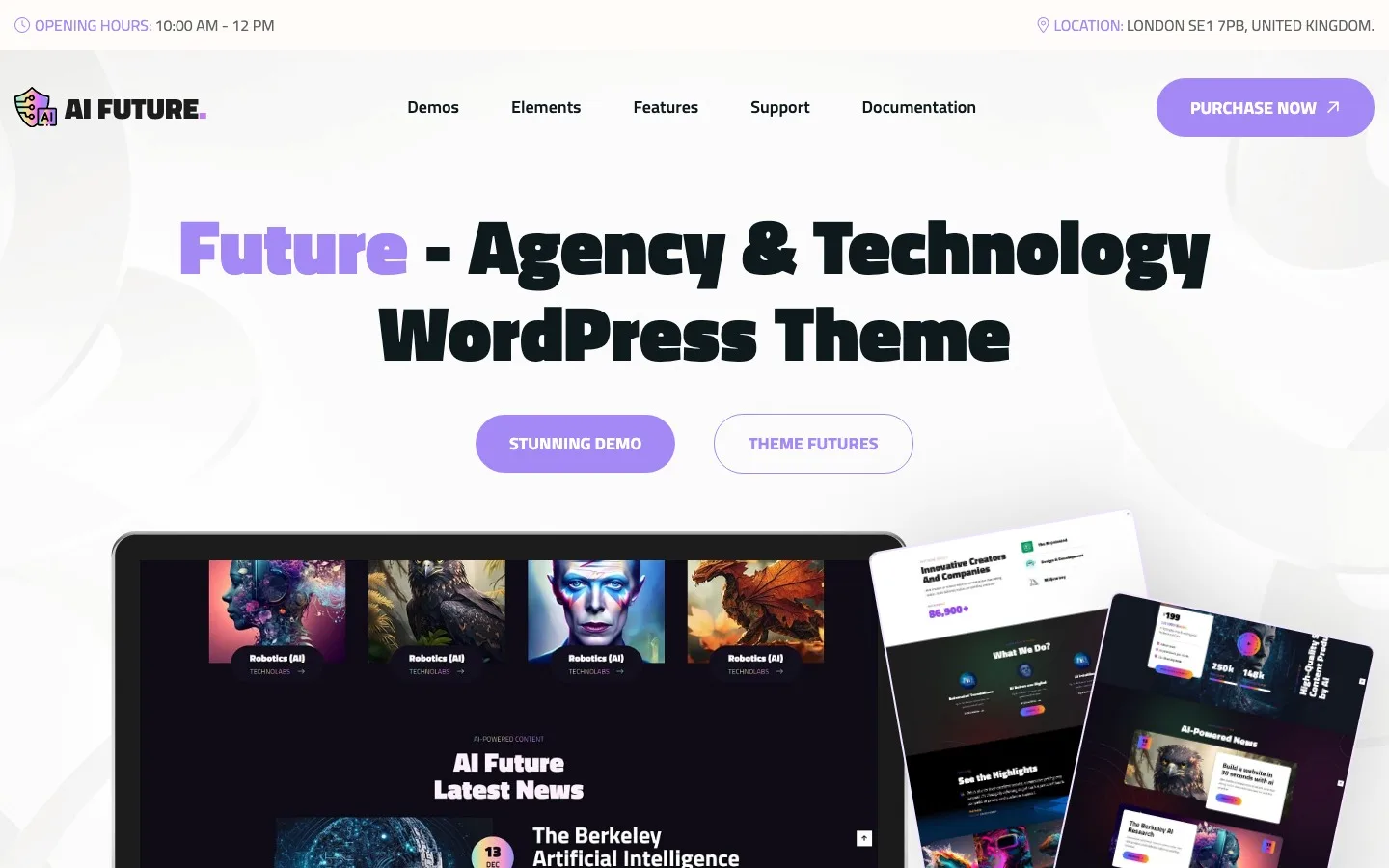 Future AI agency and technology WordPress theme by themexriver