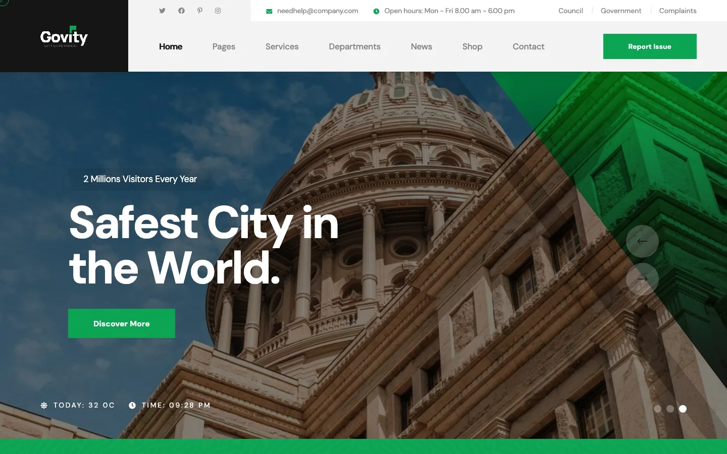 Govity municipal and government WordPress theme by bracketweb