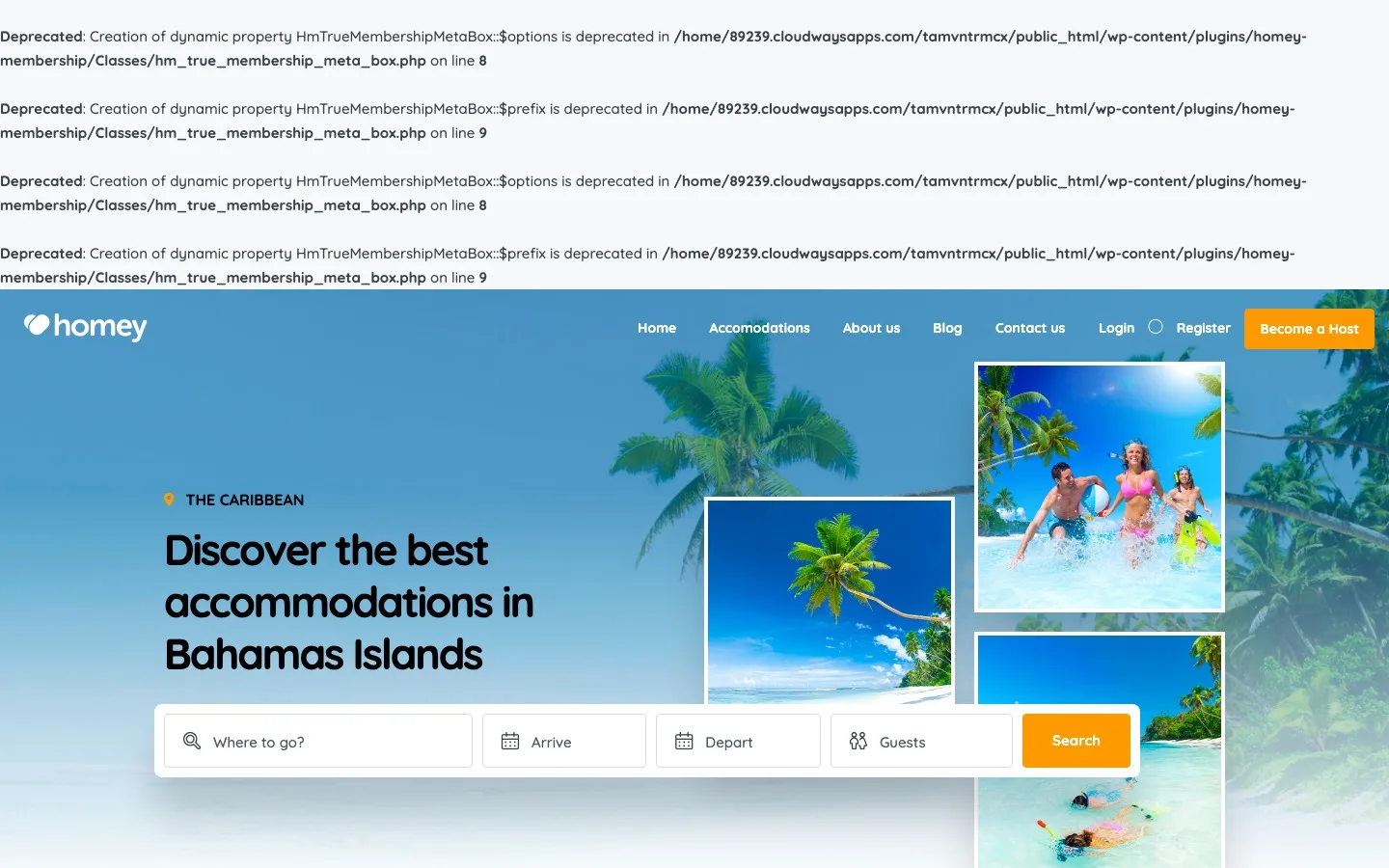 Homey Airbnb-style rental property WordPress theme short-term rentals
