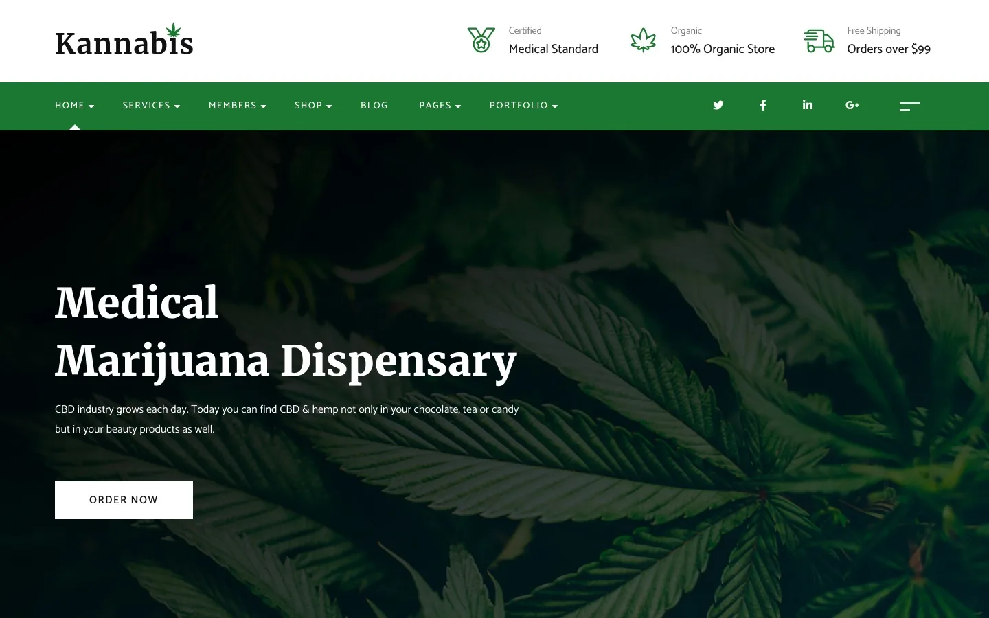 Kannabis medical marijuana cannabis dispensary WordPress theme by YoloTheme