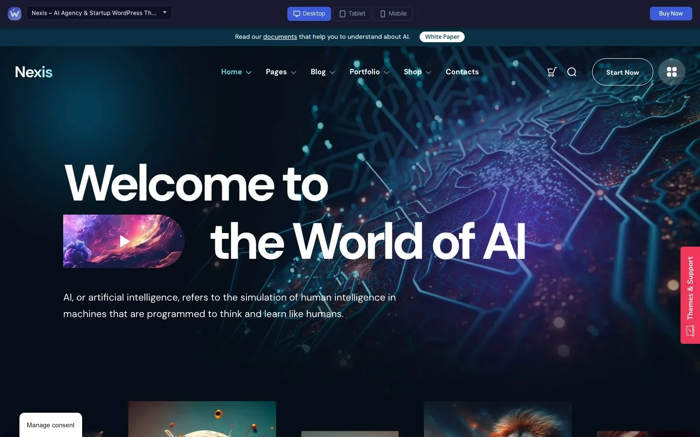 nexis-ai-agency-wordpress-theme-homepage