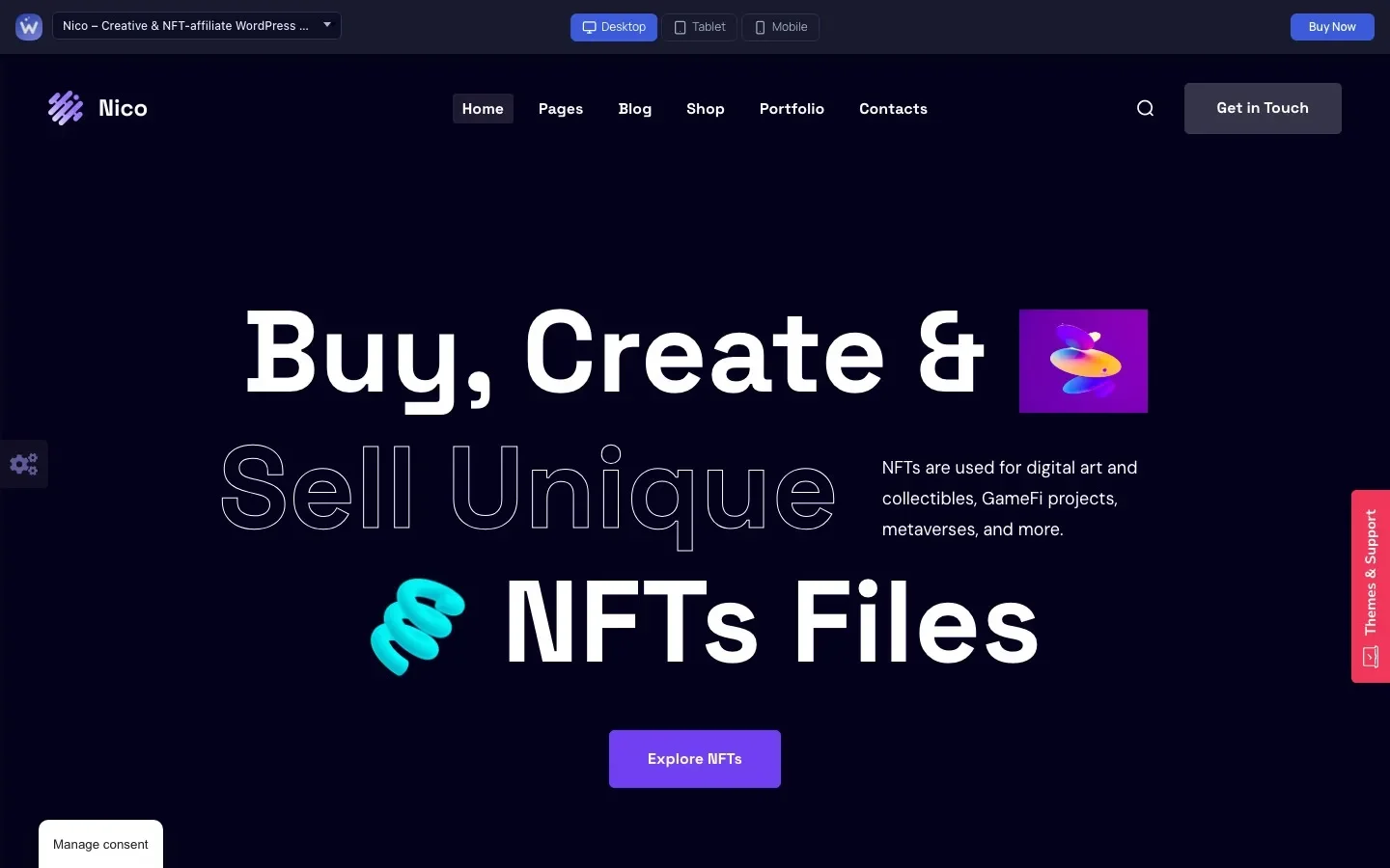 nico-creative-nft-affiliate-wordpress-theme-screenshot