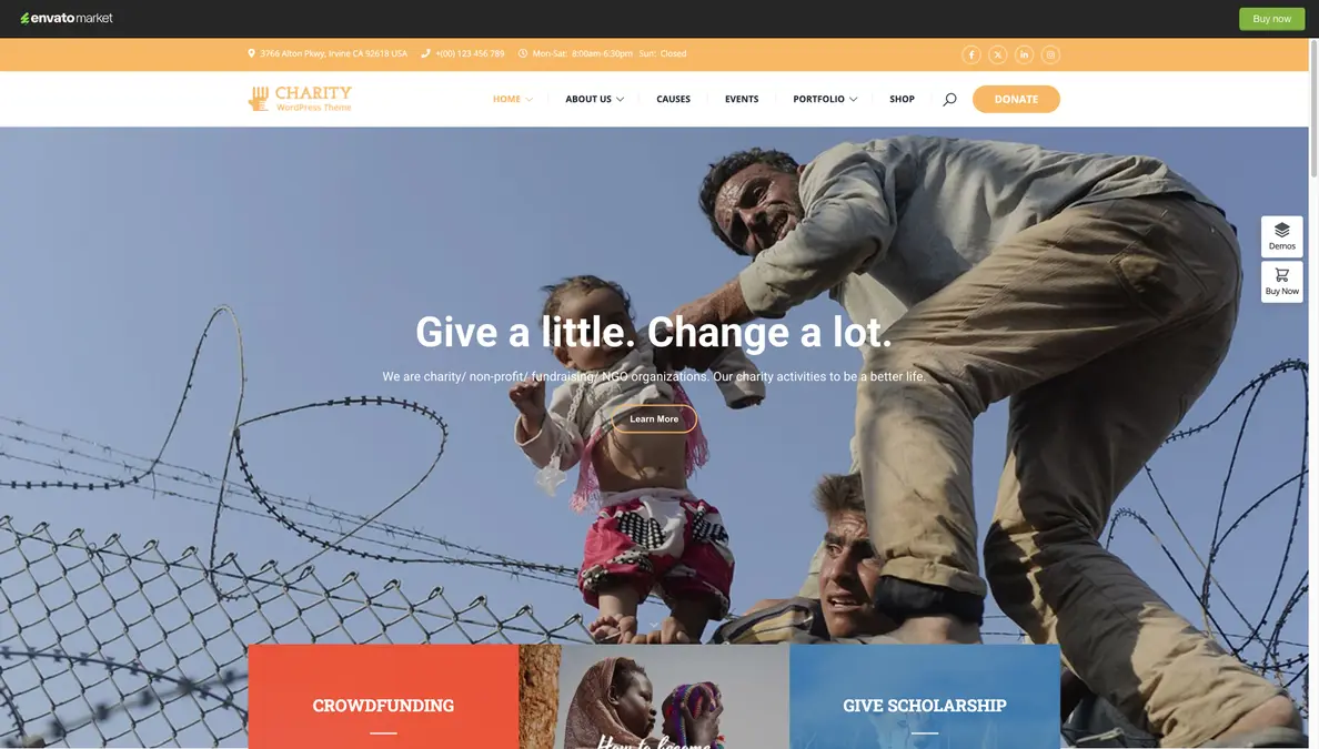 Charitix nonprofit charity WordPress theme by ThimPress